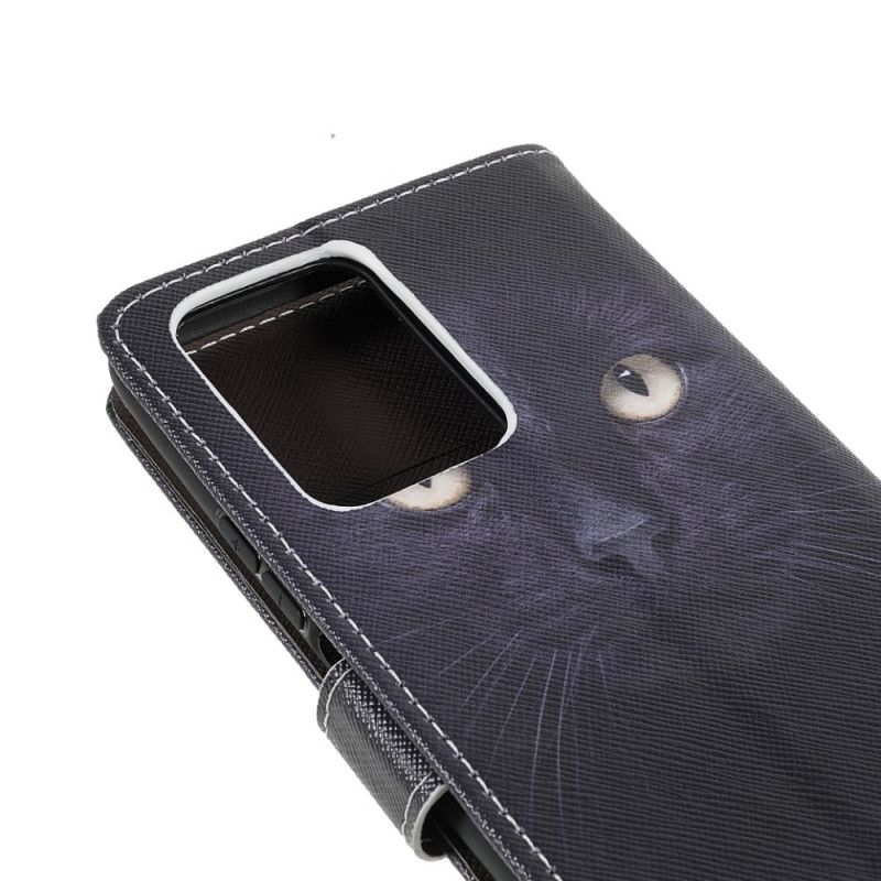 Flipové Puzdro Xiaomi 11T / 11T Pro Strappy Black Cat Eyes