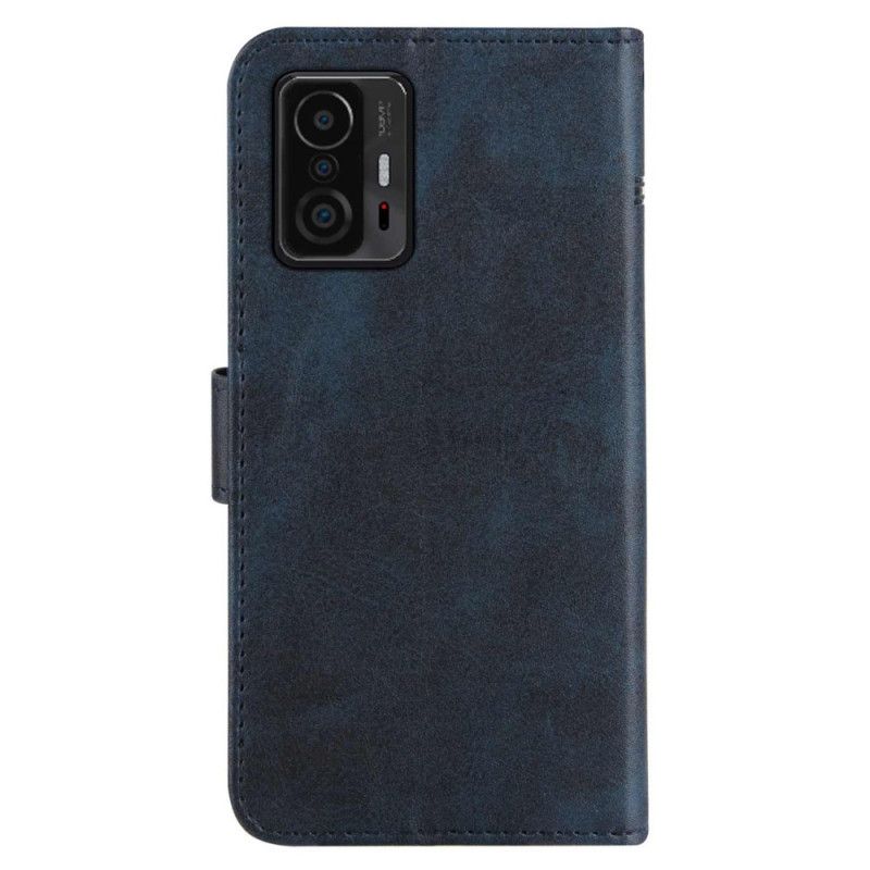 Kožené Puzdro Xiaomi 11T / 11T Pro Efekt Remienky Geo Leather