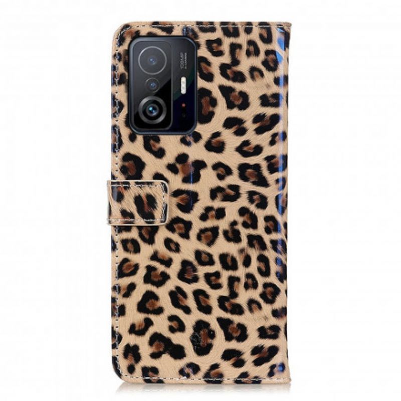 Kožené Puzdro Xiaomi 11T / 11T Pro Obyčajný Leopard