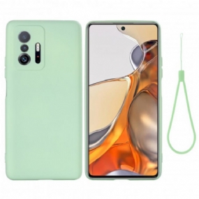 Kryt Xiaomi 11T / 11T Pro Tekutý Silikón So Šnúrkou