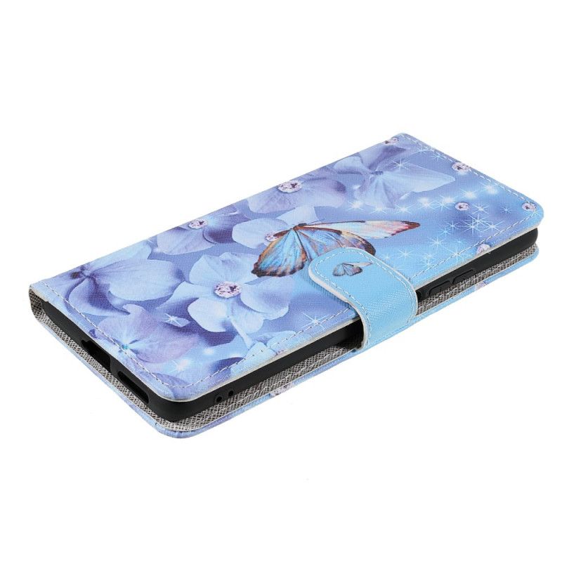 Peňaženkový Kryt Xiaomi 11T / 11T Pro Strappy Diamond Butterflies