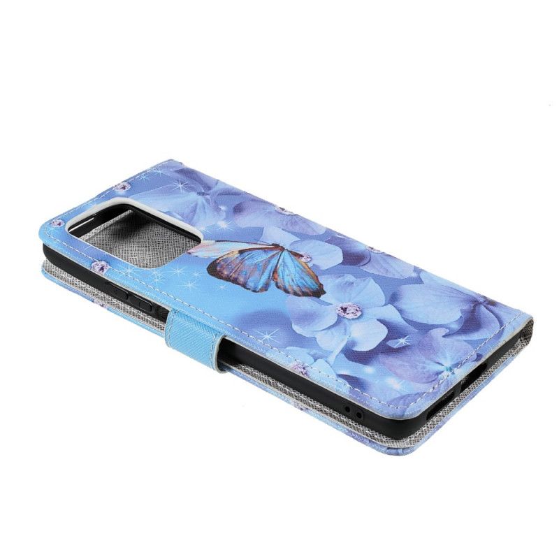 Peňaženkový Kryt Xiaomi 11T / 11T Pro Strappy Diamond Butterflies