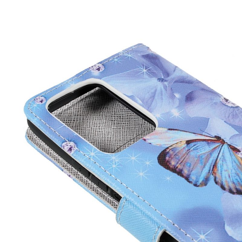 Peňaženkový Kryt Xiaomi 11T / 11T Pro Strappy Diamond Butterflies