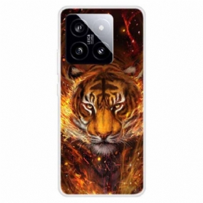 Kryt Na Xiaomi 14 Tiger V Plameňoch