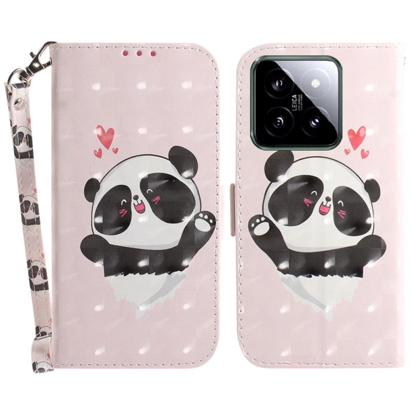 Puzdro Xiaomi 14 Panda Love S Popruhom