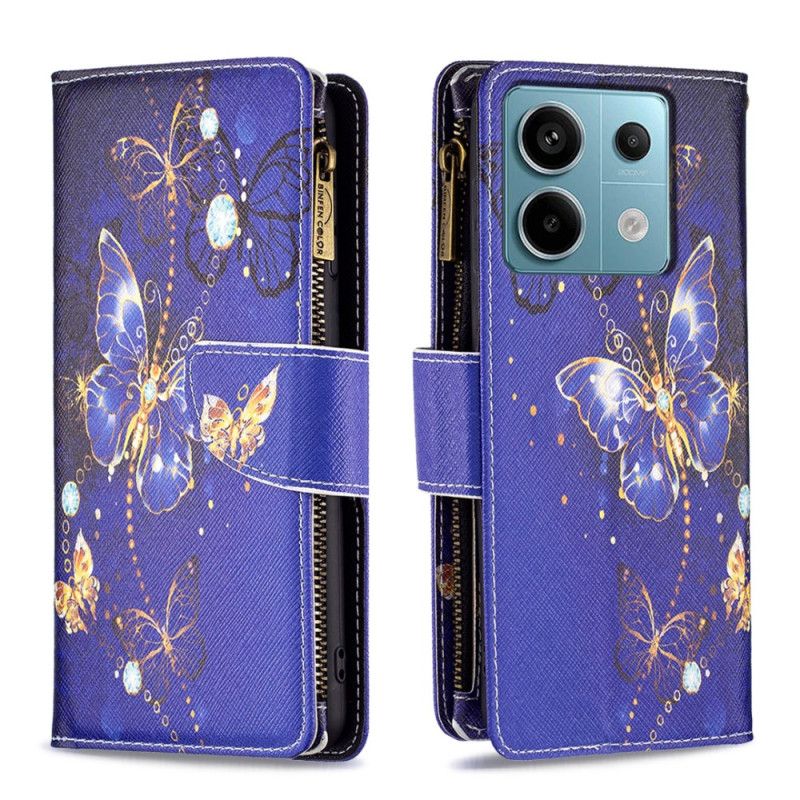 Puzdro Na Xiaomi Redmi Note 13 Pro 5g Peňaženka Purple Butterflies