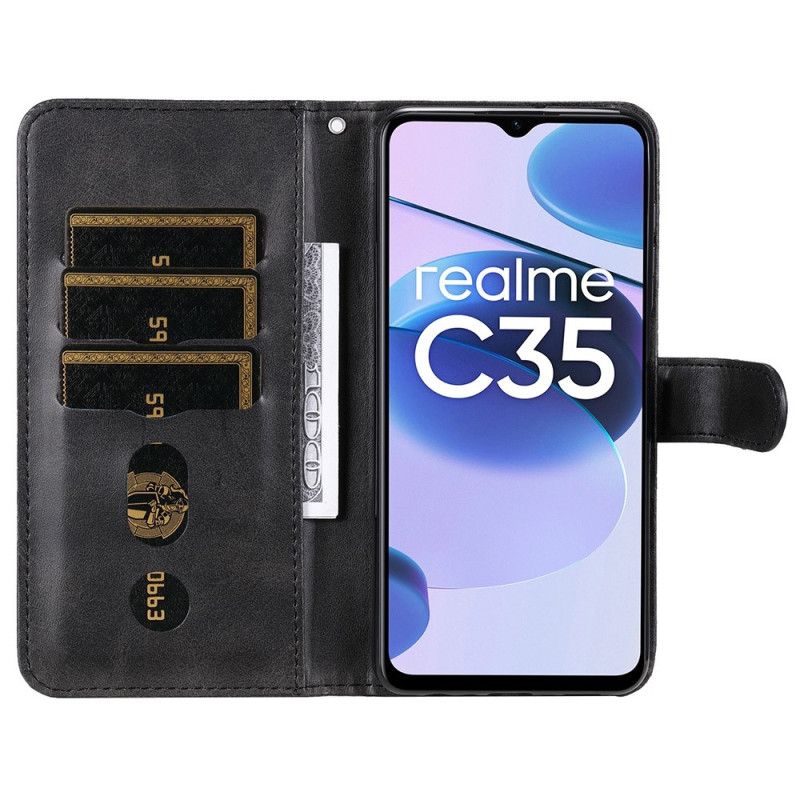 Flipové Puzdro Realme C35 Vrecko Na Zips