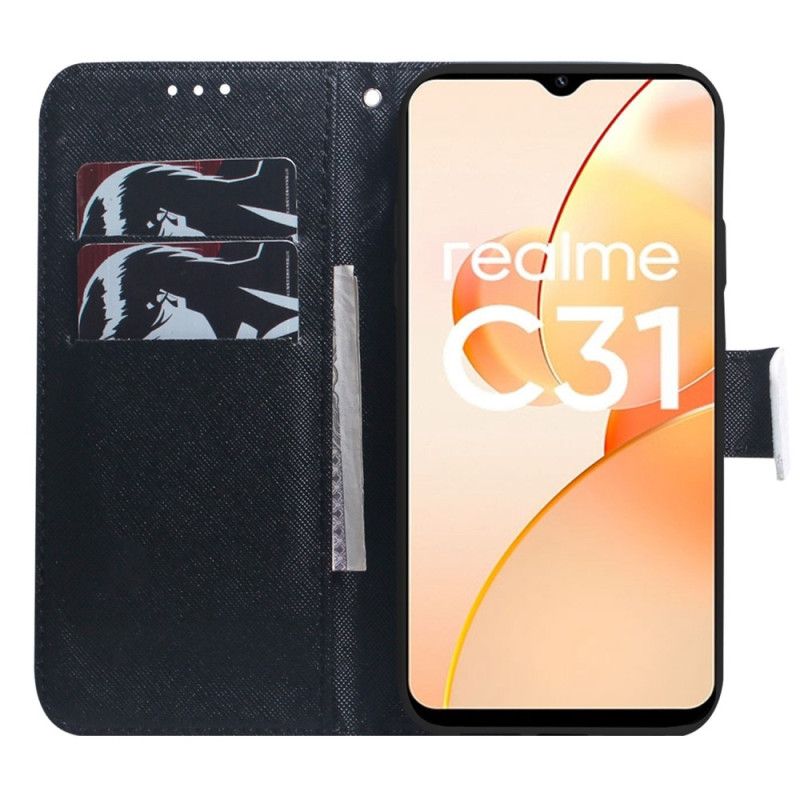 Kožené Puzdro Realme C35 Panda