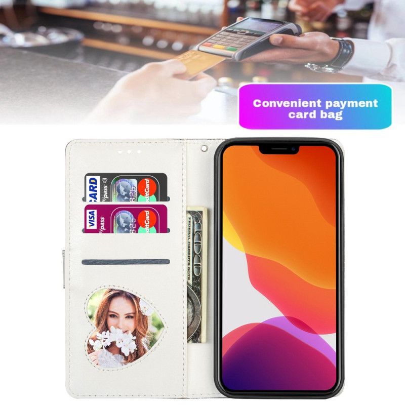 Kožené Puzdro iPhone 14 Pro Štýl S Flitrami