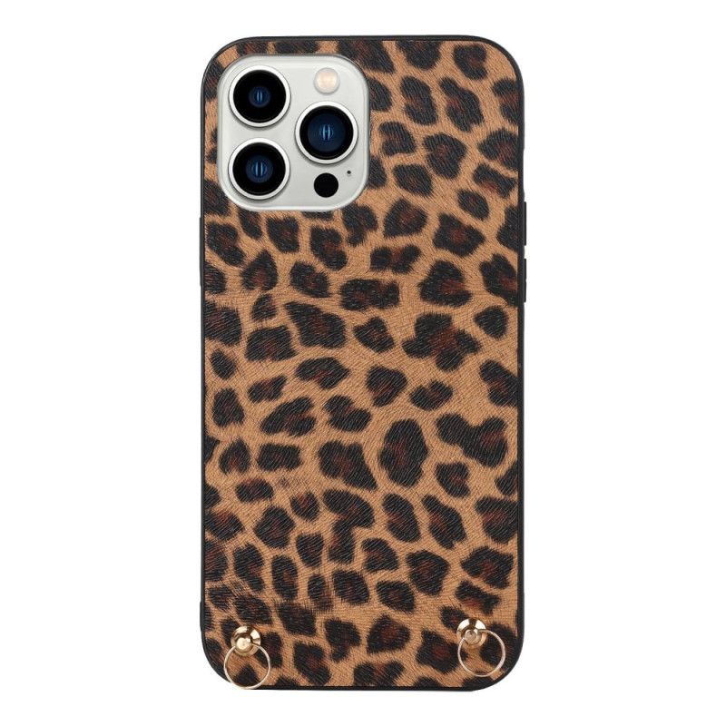 Kryt iPhone 14 Pro Leopard S Popruhom Na Rameno