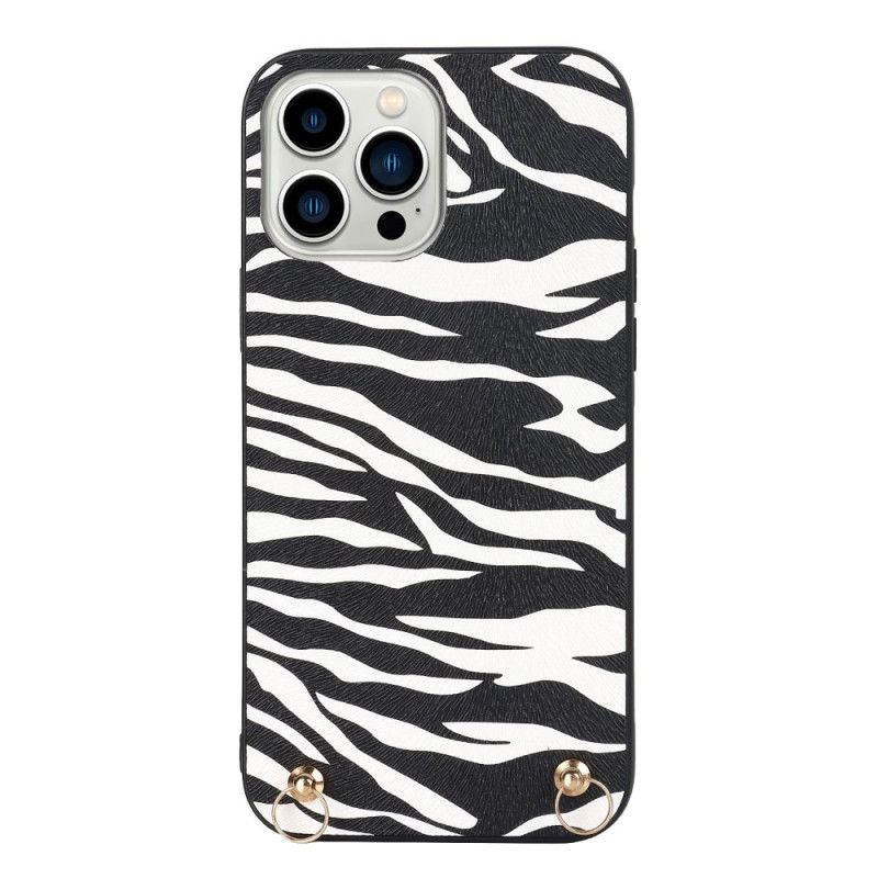 Kryt iPhone 14 Pro Zebra S Ramenným Popruhom