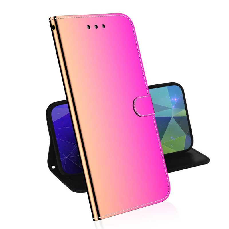 Kožené Puzdro Oppo A74 4G Kryt Na Zrkadlo Z Umelej Kože