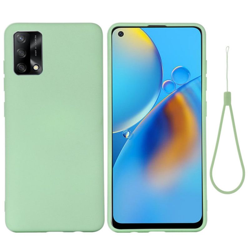 Kryt Oppo A74 4G Tekutý Silikón So Šnúrkou