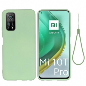 Kryt Xiaomi Mi 10T / 10T Pro Tekutý Silikón So Šnúrkou