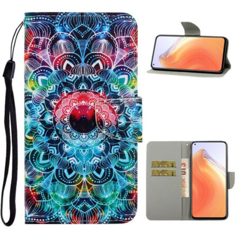 Peňaženkový Kryt Xiaomi Mi 10T / 10T Pro Okázalá Strappy Mandala