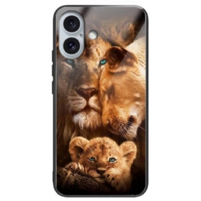 Kryt iPhone 16 Plus Kryt Na Mobil Tvrdené Sklo Lions