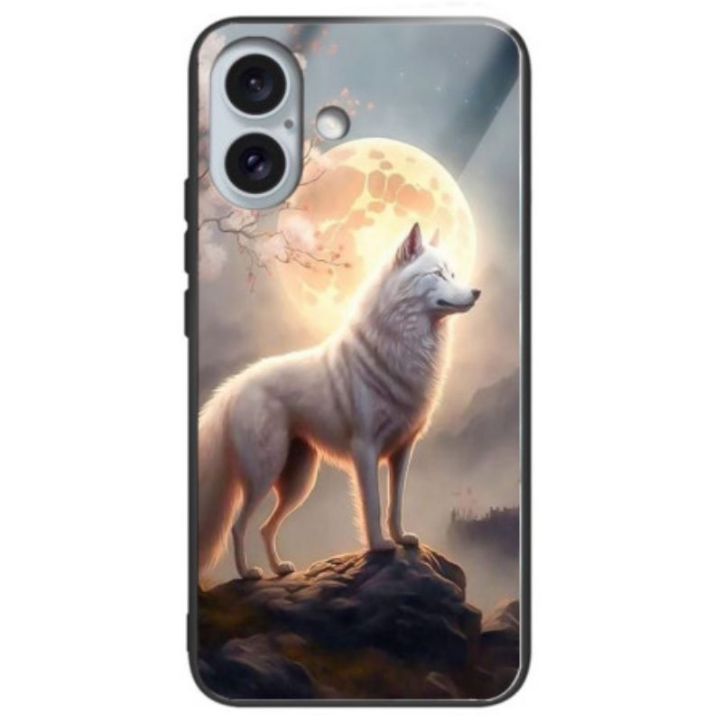 Kryt iPhone 16 Plus Tvrdené Sklo Moonlight Wolf