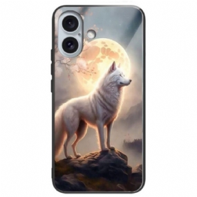 Kryt iPhone 16 Plus Tvrdené Sklo Moonlight Wolf