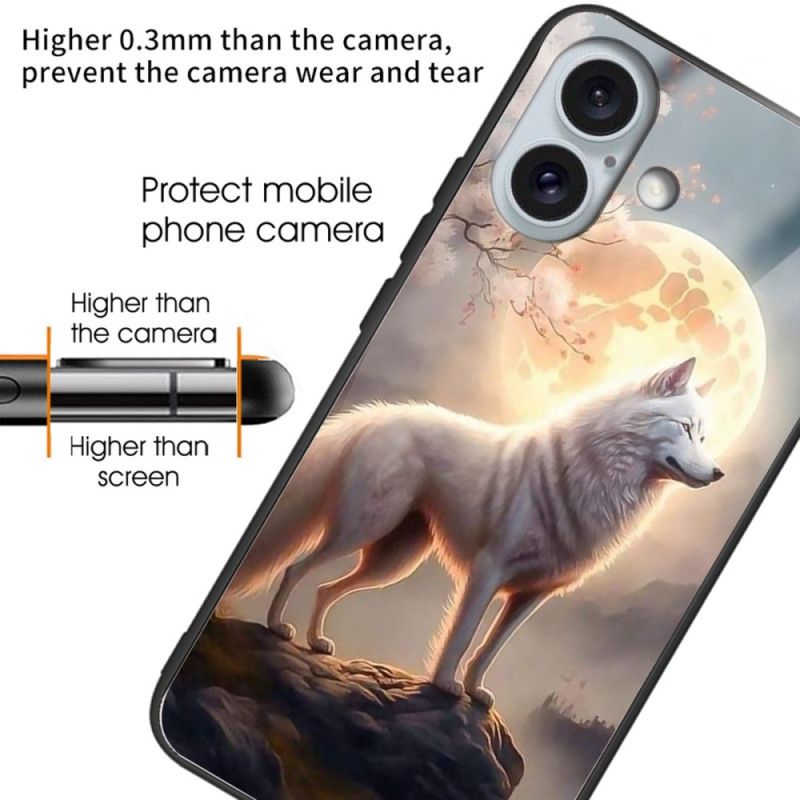 Kryt iPhone 16 Plus Tvrdené Sklo Moonlight Wolf