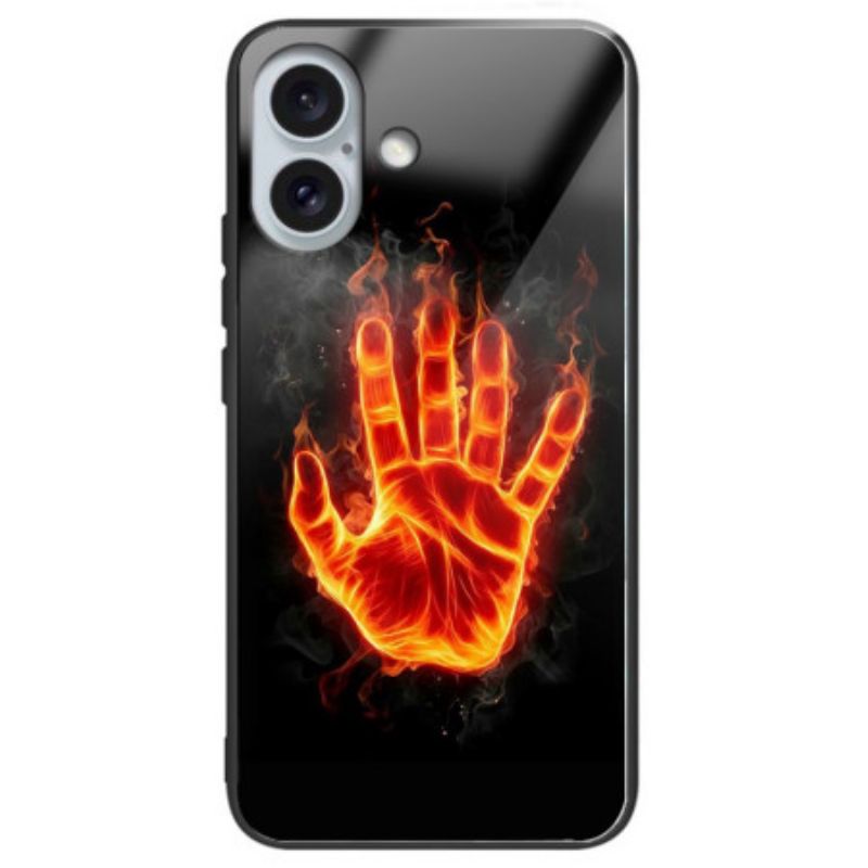 Kryt Na iPhone 16 Plus Tvrdené Sklo Fire Palm