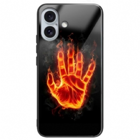 Kryt Na iPhone 16 Plus Tvrdené Sklo Fire Palm