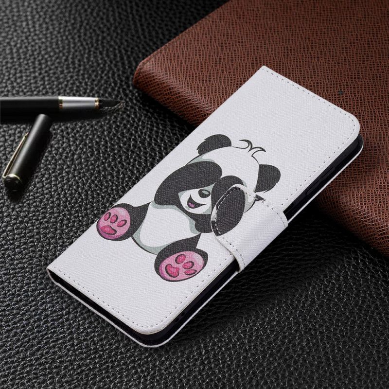 Kožené Puzdro Samsung Galaxy M32 Panda Zábava