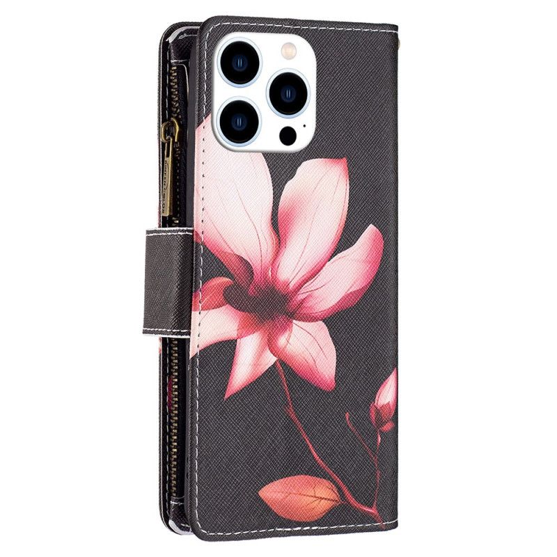 Kožené Puzdro iPhone 16 Pro Peňaženka Lotus