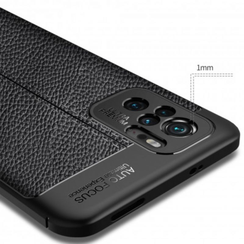 Kryt Poco M5s Leather Effect Litchi Double Line