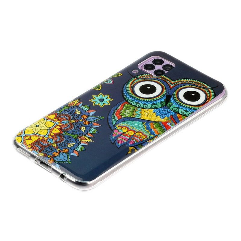 Kryt Huawei P40 Lite Fluorescenčná Mandala Sova