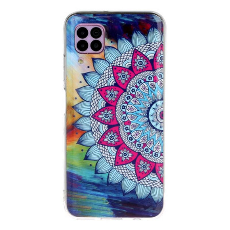 Kryt Huawei P40 Lite Fluorescenčná Mandala Sova