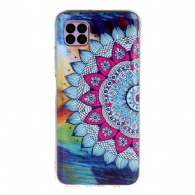 Kryt Huawei P40 Lite Fluorescenčná Mandala Sova