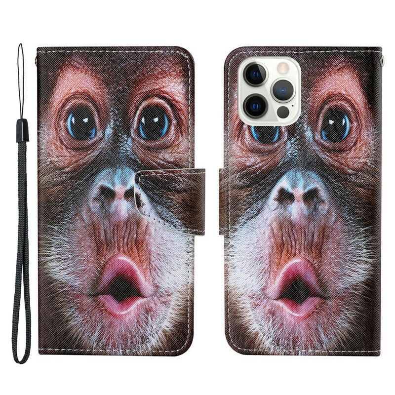 Kožené Puzdro iPhone 13 Pro Tangá Monkey