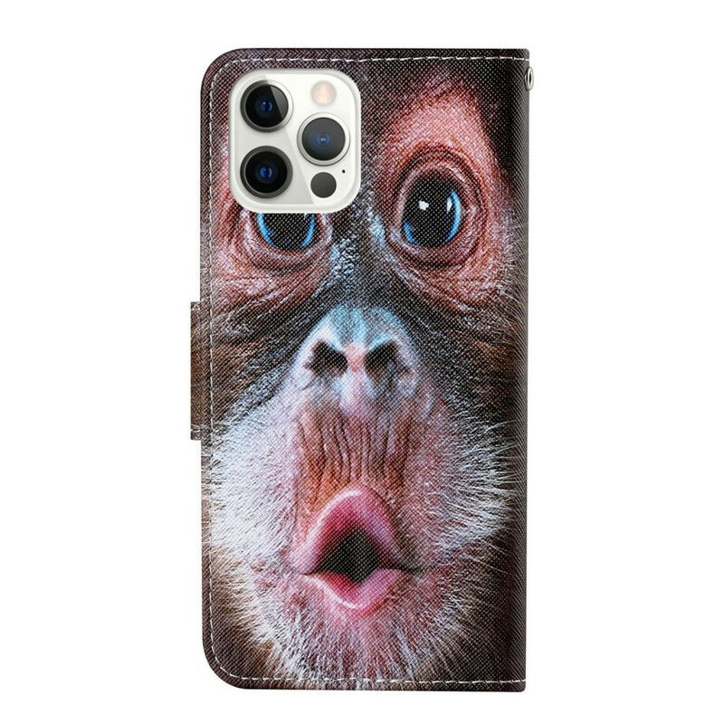 Kožené Puzdro iPhone 13 Pro Tangá Monkey