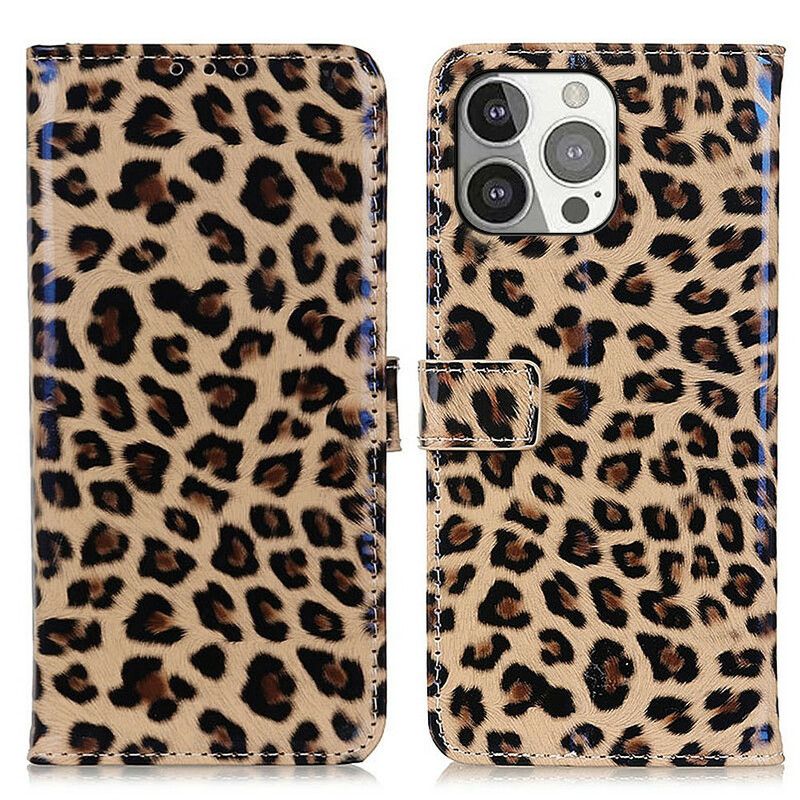 Peňaženkový Kryt iPhone 13 Pro Leopard