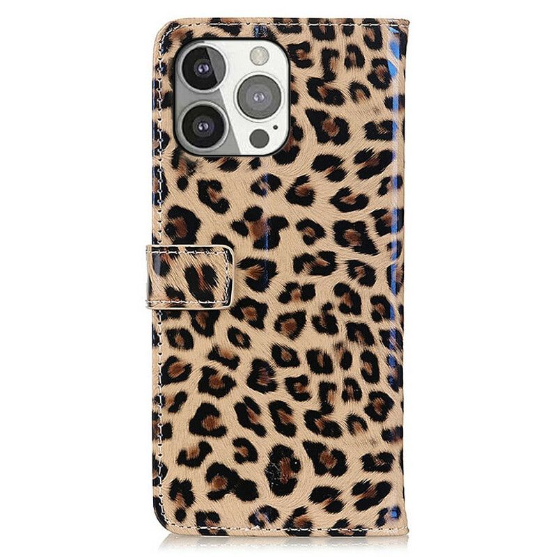 Peňaženkový Kryt iPhone 13 Pro Leopard