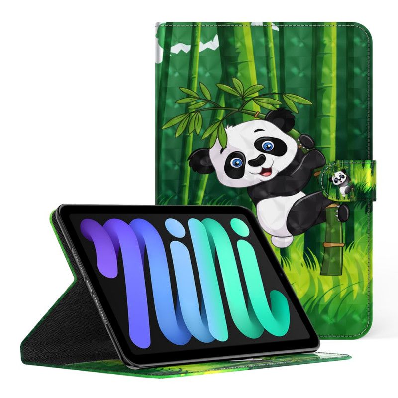 Kožené Puzdro iPad Mini 6 (2021) Svetlá Škvrna Panda