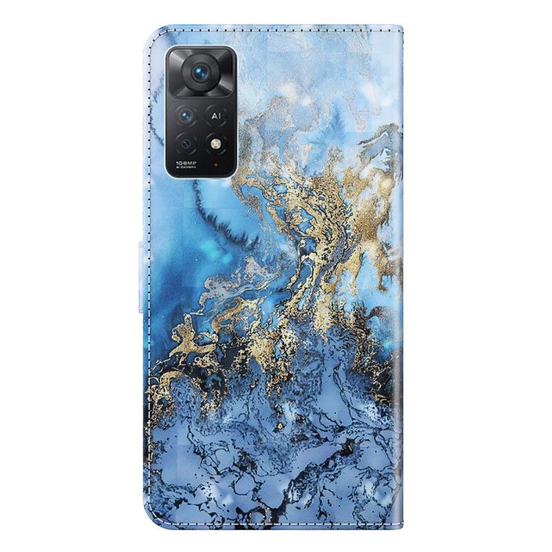 Kožené Puzdro Xiaomi Redmi Note 11 Pro / 11 Pro 5G Mramorový Dizajn So Šnúrkou