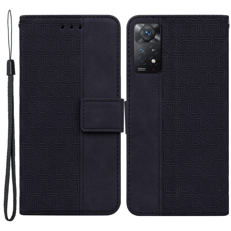 Kožené Puzdro Xiaomi Redmi Note 11 Pro / 11 Pro 5G Remienok Vzor