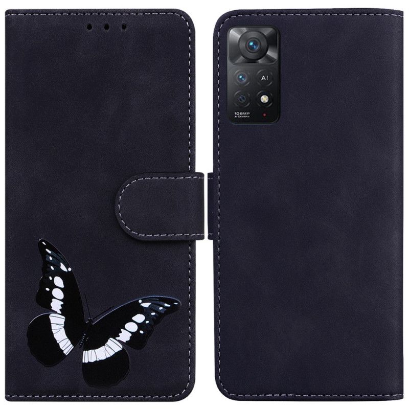 Kožené Puzdro Xiaomi Redmi Note 11 Pro / 11 Pro 5G Skin-touch Butterfly