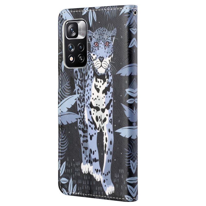 Kožené Puzdro Xiaomi Redmi Note 11 Pro / 11 Pro 5G Strappy Leopard