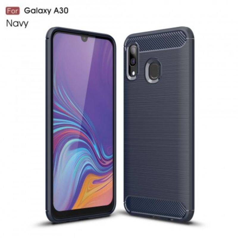 Kryt Samsung Galaxy A30 Kartáčované Uhlíkové Vlákno