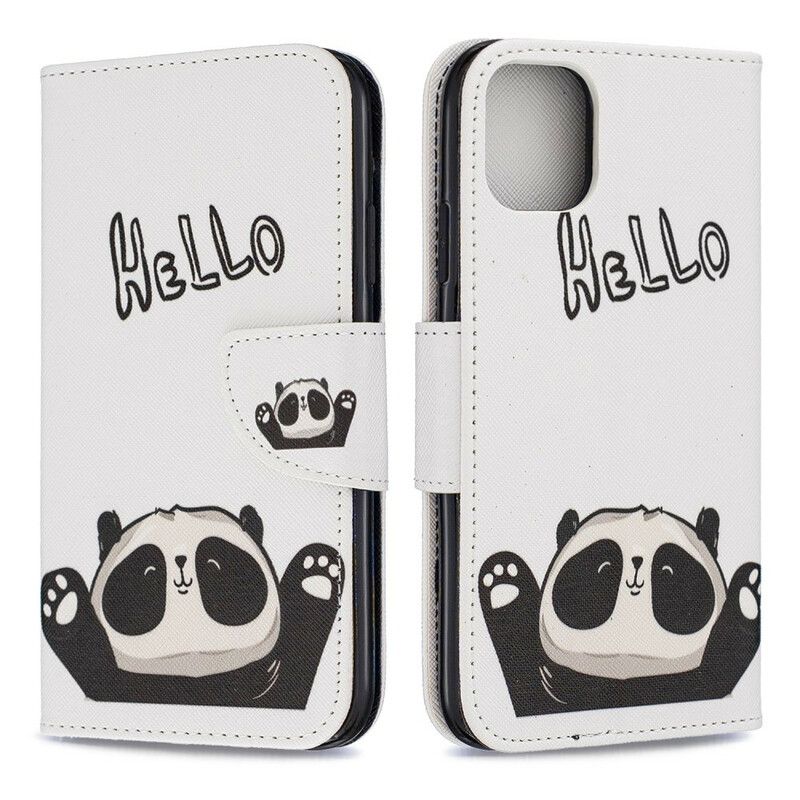 Kožené Puzdro iPhone 11 Ahoj Panda