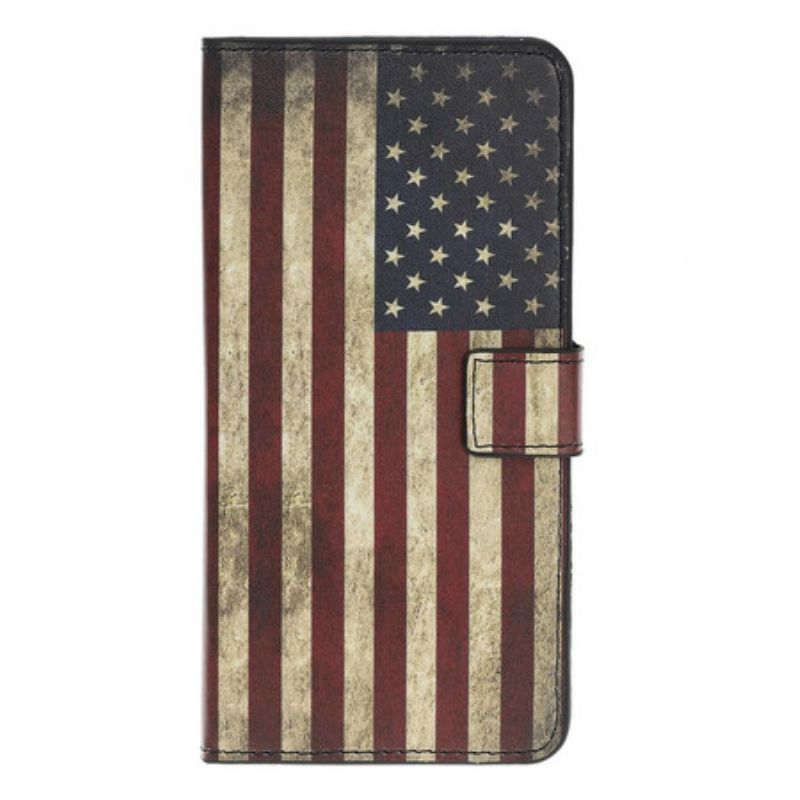 Kožené Puzdro iPhone 11 Vlajka Usa