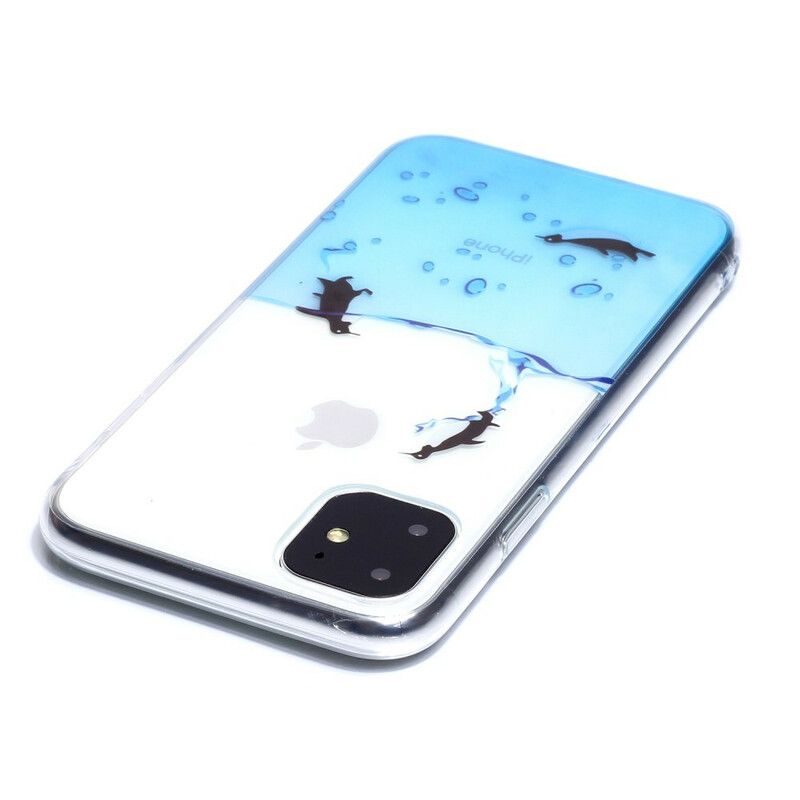 Kryt iPhone 11 Bezšvová Hra S Tučniakom