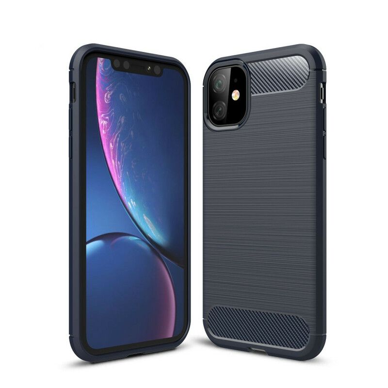 Kryt iPhone 11 Kartáčované Uhlíkové Vlákno