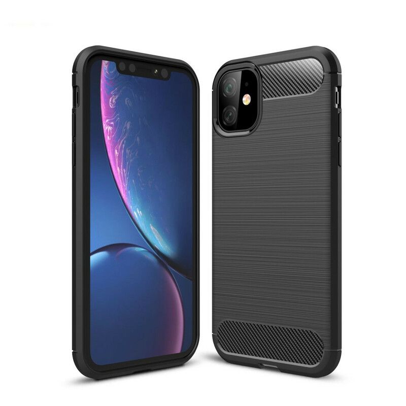 Kryt iPhone 11 Kartáčované Uhlíkové Vlákno