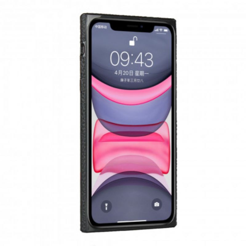 Kryt iPhone 11 Originálna Koža Litchi S Remienkom