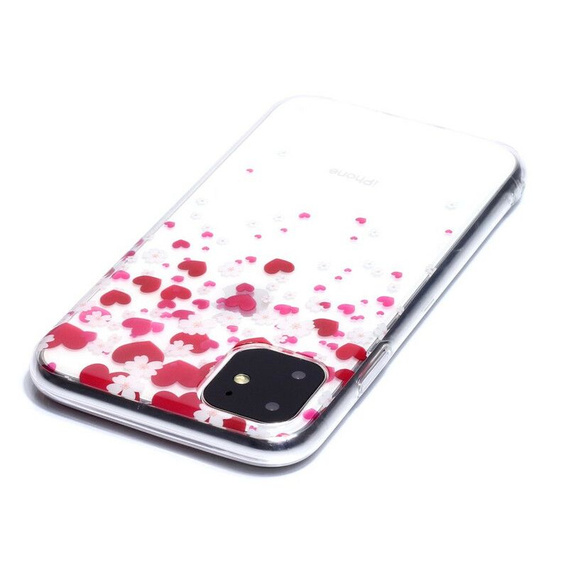 Kryt iPhone 11 Rain Of Hearts