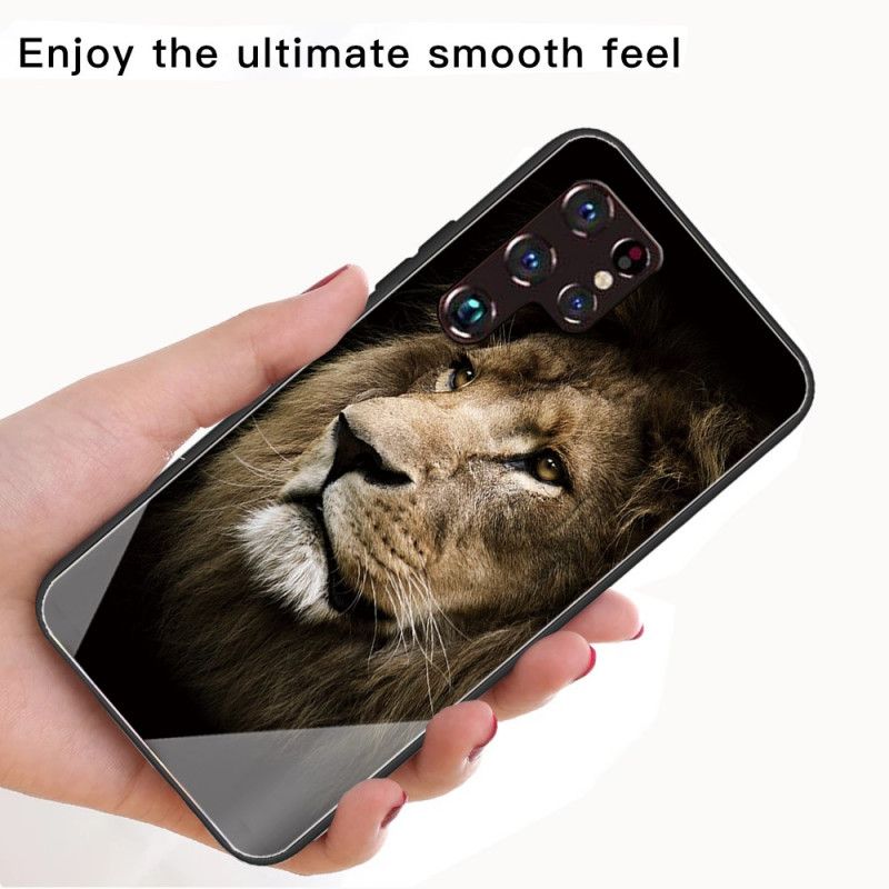 Kryt Samsung Galaxy S22 Ultra 5G Tvrdené Sklo Lion Head