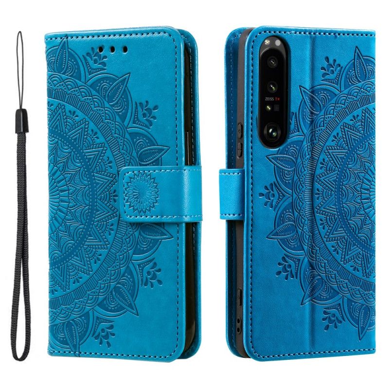 Kožené Puzdro Sony Xperia 1 Vi Mandala Sun S Remienkom